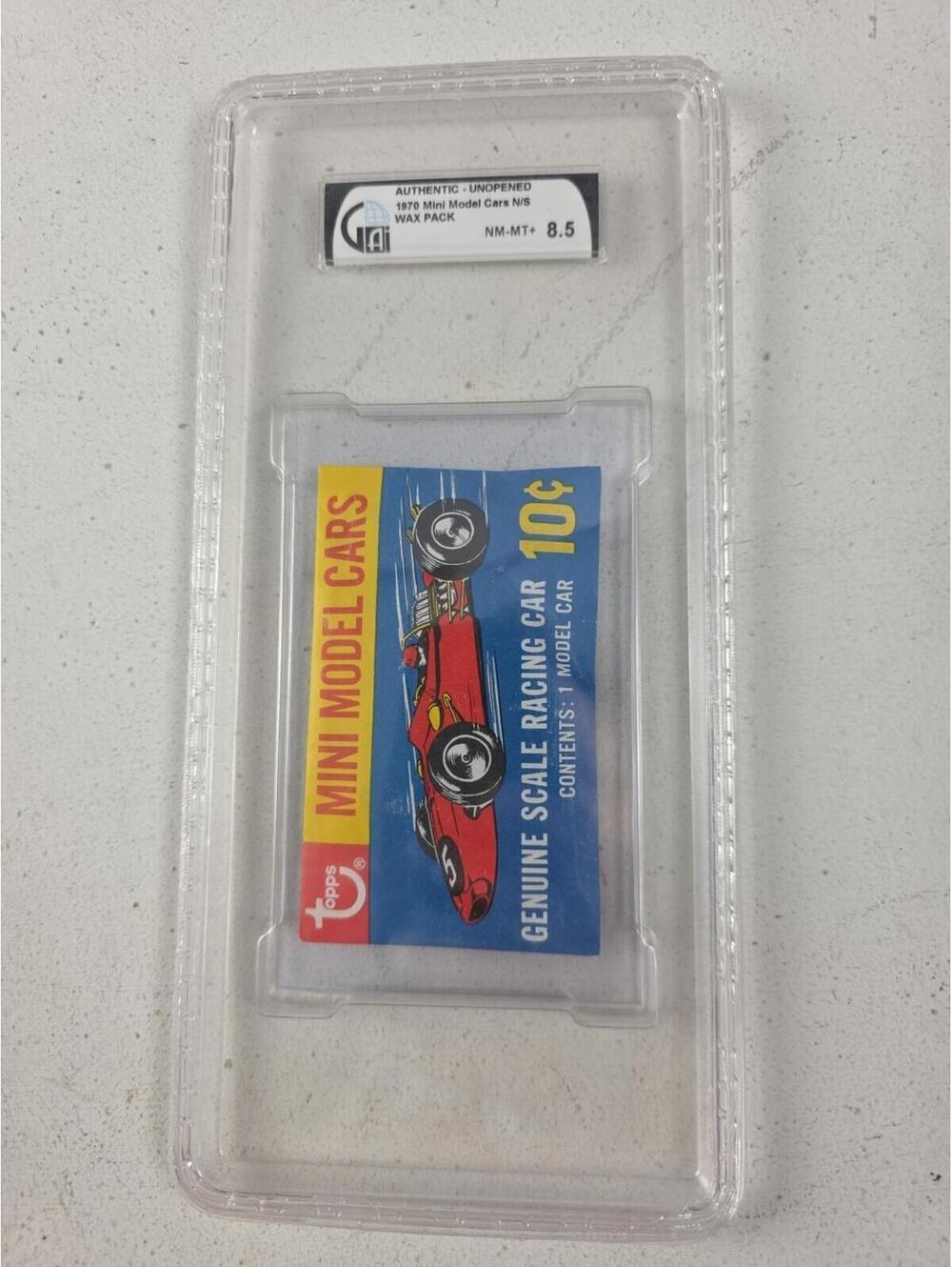 1970 Topps Mini Model Cars Unopened WAX PAPER Pack GAI 8.5 NM MINT +